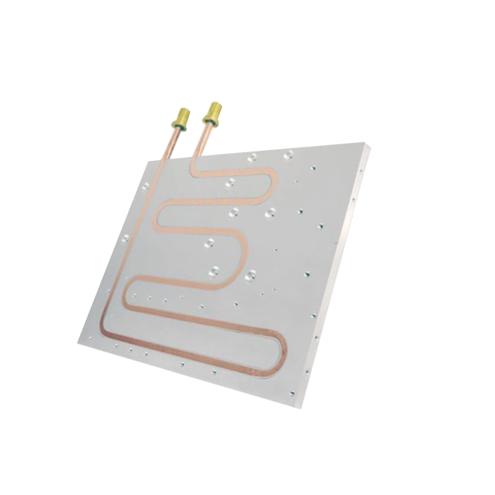 Radiador de aleación de aluminio refrigerado por líquido con tubo de cobre rojo integrado